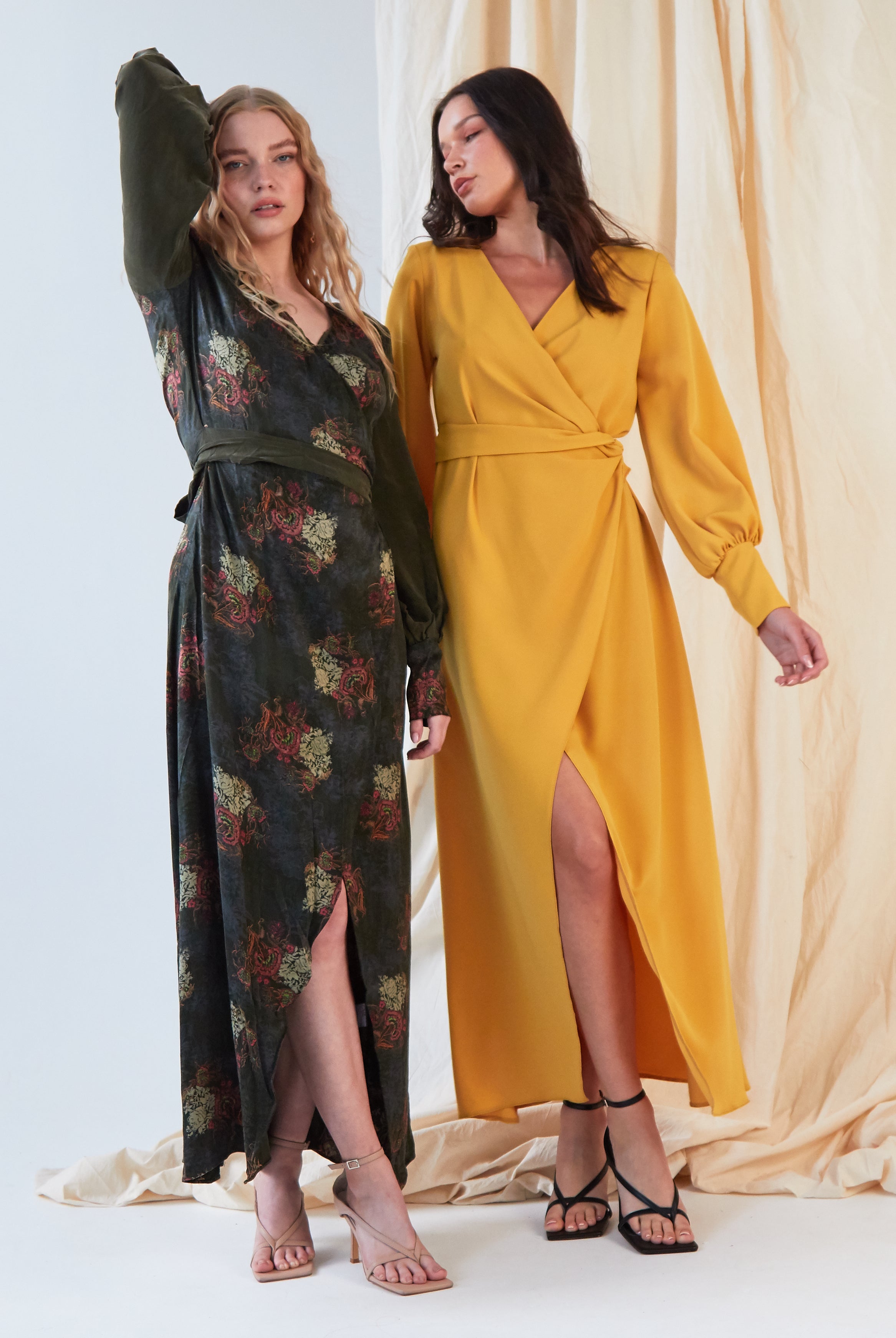 Long Sleeve Wrap Dress - Sarvin