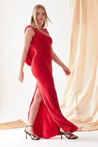 Red Cowl Back Gown - Sarvin